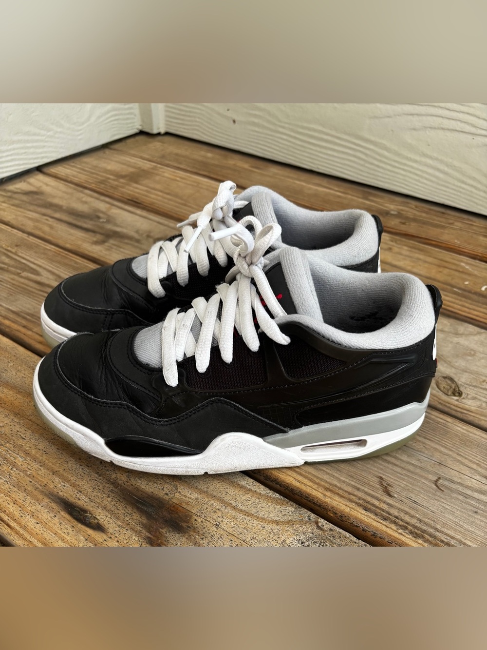 Jordan Flight Court Black White Sneakers Youth‎ 6.5Y Women 8 HV5187-010